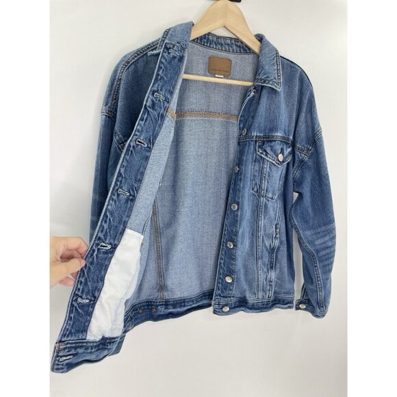American Eagle Jacket‎ Women’s Denim Blue Pockets Jean Jacket Sz Sm Normcore - Picture 4 of 12